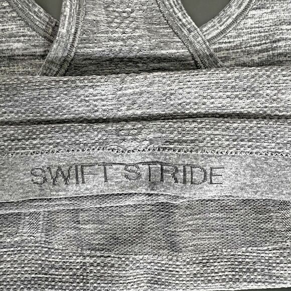 Lululemon Swift Stride Heathered Grey Racerback Tank Top Size 6 - Picture 5 of 14